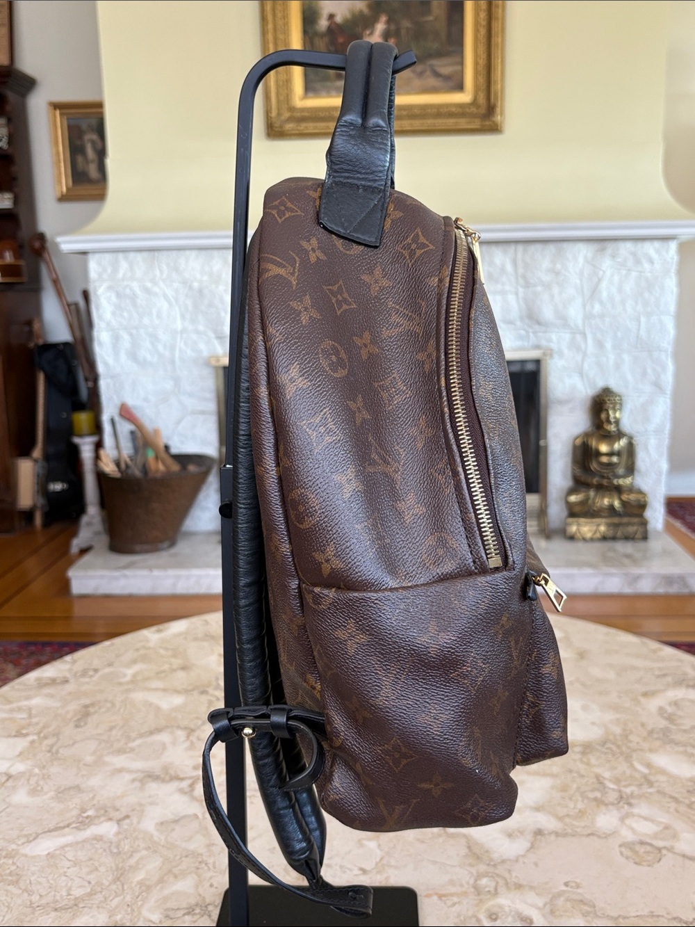 Louis Vuitton Palm Springs Backpack MM – Monogram / Black Leather Unisex - Picture 7 of 15